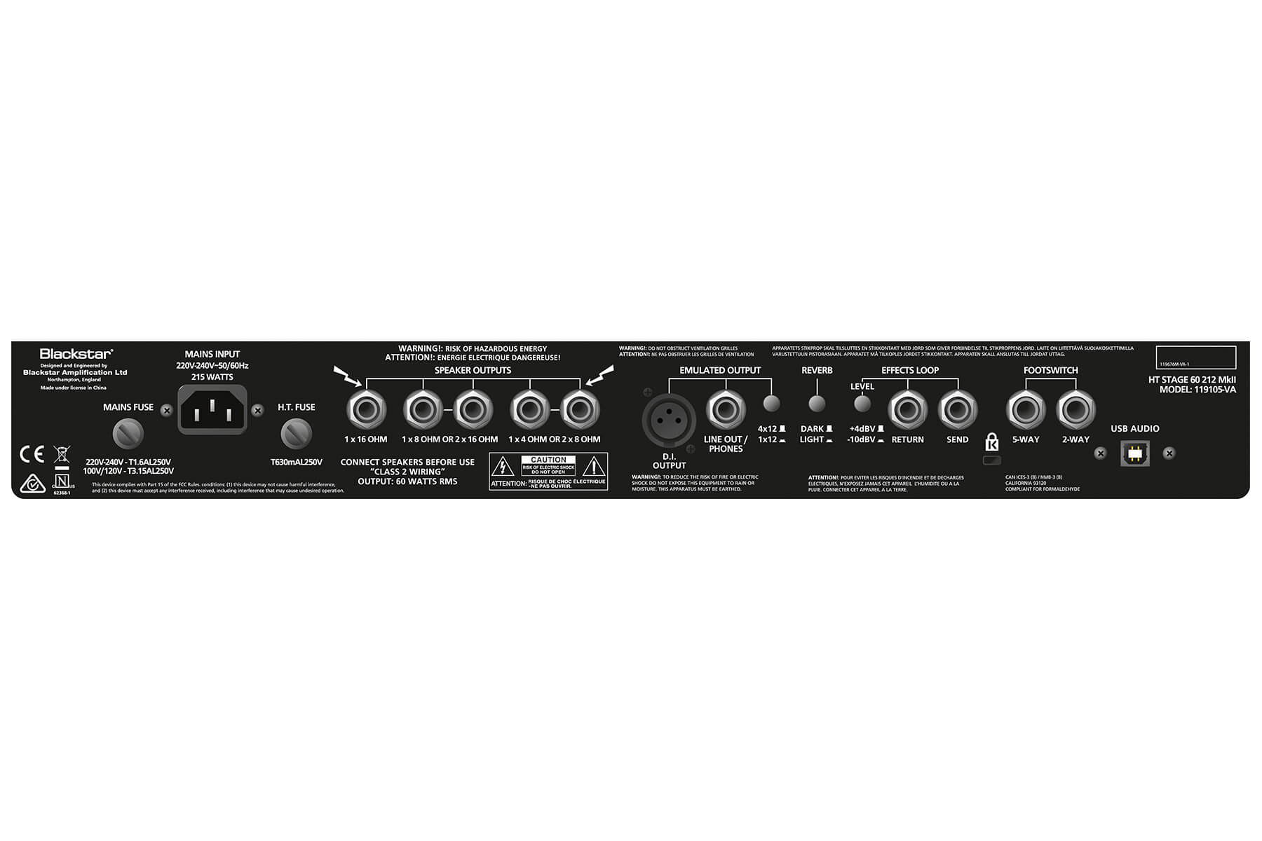HT Stage 60 212 MkII 60 2x12 Combo Amp (Certified Refurbished) - Image 6